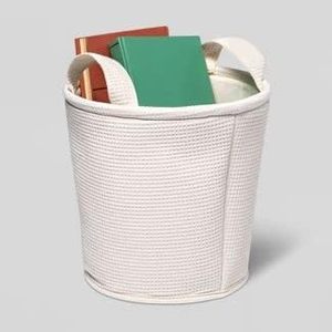 lot 2028 image: Set of Two Waffle Storage Basket-Medium (Cream)