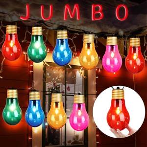 lot 2030 image: 13.5 ft Giant Large Christmas Lights 8 Jumbo Xmas String Lights with 10 Colorful Bulbs Multicolor C7 Light Bulbs Christmas Lights C7 Large String Lights for Indoor Outdoor(Simple Style)