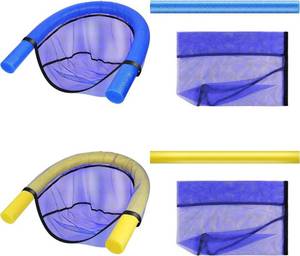 lot 2042 image: Kihamp Super Noodle Sling Mesh Chair(2 Pack) for Swimming Floating Soft Noodle Chair (Floating Pool Noodles Foam Included 52 x 3 x 3
