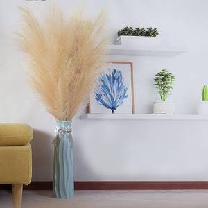 lot 2045 image: Mazonee Faux Pampas Grass Dcor Tall -Artificial Dried Pampas Grass - Qty 9 pcs