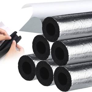 lot 5209 image: 6 Pcs Self Adhesive Insulation Foam Wrap for Copper Pipe Pre Slit Clamp Highly Insulated Foam for Outdoor Winter Irrigation, Sprinkler (1.3 Ft x 1.89 Inch)