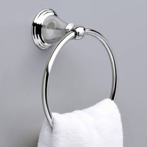 lot 5222 image: Delta 79646-PC Windemere Wall Mounted Towel Ring in Polished Chrome