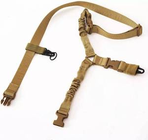 lot 5235 image: Tactical 2 Point Adjustable Rifle Gun Sling Strap, Coyote