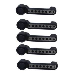 lot 6253 image: Custom Replacement Door Handle Kit for Jeep Wrangler JK JKU Liberty Sahara & Unlimited 4-Door (2007-2018)  Brushed Metal, Smoke Grey