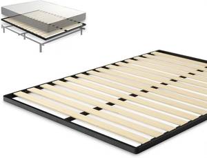 lot 11462 image: Zinus Deepak Easy Assembly Wood Slat 1.6 Inch Bunkie Board  Bed Slat Replacement, Queen