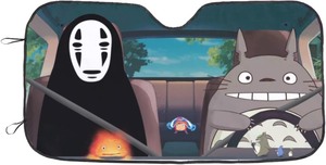 lot 316 image: Anime Windshield Sun Shade Personalized Windshield Sunshade Foldable Uv Ray Reflector Front Window Sun Shade Visor Shield Cover for Car SUV Truck 51.2 X 27.5