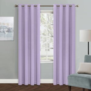lot 319 image: LAVANDER Blackout Curtains for Living Room, 63 Inch Long Grommet Room Darkening Curtain for Bedroom, Amazing Triple Weave Thermal Insulated Curtain, 2 Curtain Panel, 52 x 84 Inch, LAVANDER