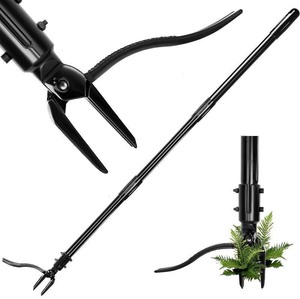 lot 326 image: Weed Puller Tool, Stand Up Heavy Duty Weed Remover Tool with Long Handle, Foot Platform Design - 4 Claw Steel Head Weeder Tool, Bamboo Garden Hand Weeding Tool, Smoothly Remove Weeds Without Kneeling