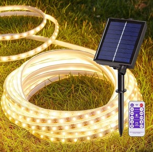 lot 324 image: Solar LED Strip Lights Outdoor,Brighter 600 LED 32.8FT Solar String Lights Outdoor with Remote,8 Lighting Modes Auto ONOff Rope Lights for Outside,Deck,Steps,Christmas Decor Lighting