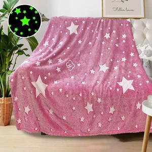lot 338 image: Star Blanket for Girls, Pink Blankets for Women, Glow in The Dark Blanket, Cute Blankets for Teen Girls, Personalized Blankets for AdultsKids,Soft Fleece Blankets and Throw,Birthday Gifts 40x 50