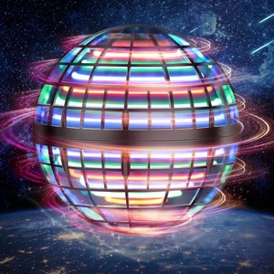 lot 340 image: LEMATRIX 2024 Flying Orb Ball Toy, Hover Ball Boomerang Fly Fidget Spinner, Cool Toys Gifts for 6 7 8 9 10 11 12 Years Old boy Girls Teens, Hand Mini Drone Cosmic Globe, Indoor Outdoor Toys(Black)