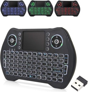 lot 362 image: Backlit Mini Wireless Keyboard with Touchpad Mouse Combo Remote Control with Rechargeable Li-ion Battery and Multimedia Keys for Android TV Box HTPC PS3 Smart TV PC X-Box Linux Windows MacOS