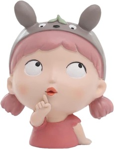 lot 381 image: 1pc Fun cartoon girl resin gardening small flower pot creative tabletop landscape succulent flower pot girl succulent pot plant Christmas, Birthday Gifts