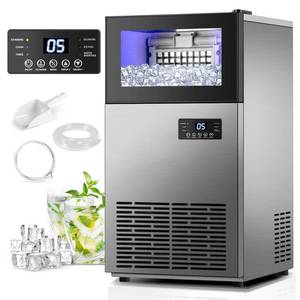 lot 201 image: Ice Maker 130Lbs24H with 35Lbs Ice Capacity,Upgraded 15 Wide Under Counter Ice Machine 45Pcs Ice Cubes, Commercial Ice Machine Self Clean Stainless Steel Built-in or Freestanding