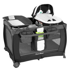 lot 226 image: Pamo Babe Playard Portable Playard Foldable Playpen for Baby and Toddler Portable Crib Mattress Diaper Changer for Newborn (Grey)