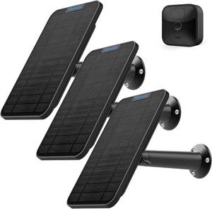 lot 6685 image: 4W Solar Panel Charging Compatible with Blink Outdoor(3rd Gen) xt xt2 Camera, with 13.1ft Waterproof Charging Cable, IP65 Weatherproof, Includes Secure Wall Mount(3-Pack)