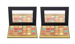 lot 6689 image: (2 Pack) 24 Shades Eyeshadow Palette - High Pigmented, Blendable, and Long-Lasting Eyeshadow With Brush (Festive Fusion)