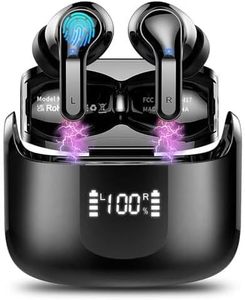 lot 6696 image: Wireless Earbud, Bluetooth Headphones 5.3 NEW 40H Ear Buds Bass Stereo Earphones Noise Cancelling Earbud with 4 ENC Mic in-Ear Bluetooth