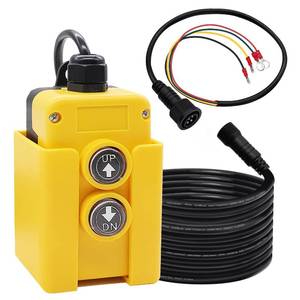 lot 6720 image: mankk 4 Wire Dump Trailer Remote Control Switch 12V DC Up Down Control Switch Double Acting Hydraulic Pump Power Unit for Truck Lift Gate Cranes Wrecker M-G018-4W