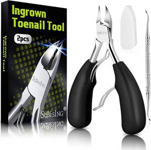 lot 6723 image: Ingrown Toenail Clippers - Toe Nail Clippers for Ingrown Toenails & Thick Nails, Heavy Duty Toenail Clippers for Seniors Adults Black