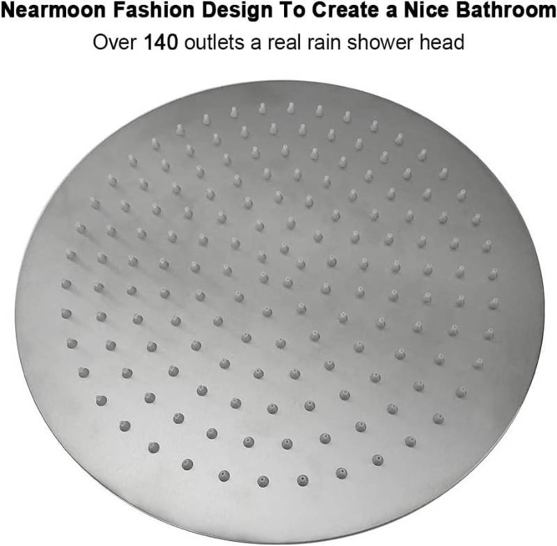 NearMoon Rain Shower Head, Ultra-Thin Design-Pressure