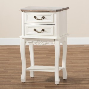 lot 10106 image: Baxton Studio Amalie WhiteOak Nightstand