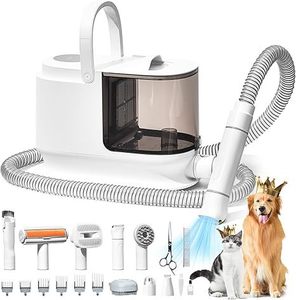 lot 441 image: Bunfly Dog Grooming Kit & Dog Hair Vacuum, 3.5L Capacity Pet Grooming Vacuum with 13000kpa Strong Suction 99% Pet Hair,17 Tools Shedding Pet Hair, Home Cleaning -White
