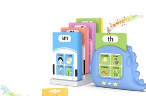 lot 464 image: Blue Dinosaur Learning Toy  126 Cards, 12 Songs, Interactive Educational Fun
