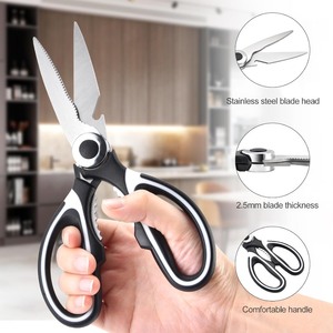 lot 478 image: Kitchen Scissors All Purpose 2 Pack - Heavy Duty Stainless Steel Cooking Shears for Cutting Meat, Food, Fish, Poultry Multipurpose Sharp Sissors for Dishwasher Safe