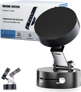 lot 481 image: Vacuum Magnetic Phone Stand, Fleximag Phone Stand, Vibe USA Magnetic Phone Holder, Suction Cup Phone Mount, Magnetic Phone Holder Dual Sided Electronic Vacuum (Black)