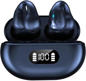lot 489 image: Clip-on Earphones, Wireless air Conduction, Open, 2025 New Non-in-Ear Design, Suitable for Cycling, Driving, Long-Term wear (Black)