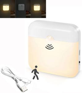 lot 1813 image: Rechargeable Stick-On Night Light, Motion Sensor LED Closet Light with 3 Modes, Wall Light, Closet Lights, Safe Lights for for Wall, Stairs, Hallway, Cabinet (Warm White, 4 Pk)