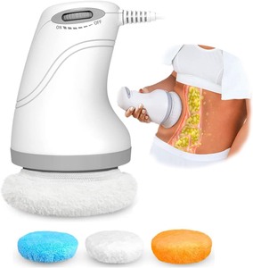 lot 1868 image: Body Sculpting Machine Electric Cellulite Massager 3 Pads, Handheld Full Body Massage Machine for BackAbdomenButtLegArms Deep Massage Relax with Rotaion Vibration Body SPA (White)