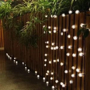 lot 1882 image: yuans Solar Outdoor String Lights, 6M 30LED Solar Ball Fairy Light Solar String Lights Outdoor Waterproof (White)