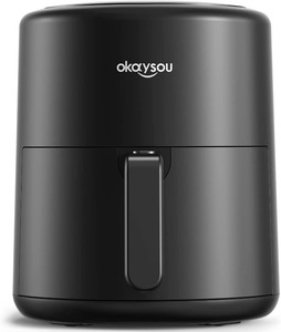 lot 1885 image: Okaysou 4.3 QT Air Fryer Oven 9-in-1 Compact Airfryer LCD Digital Touch NEW