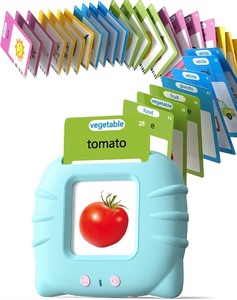 lot 2544 image: Talking Flash Cards for Toddlers 1 2 3 4 Year Olds, Montessori Language Learning with 224 Words, Pocket Speech Therapy and Autism Playthings, Childrens Sensory Educational Device