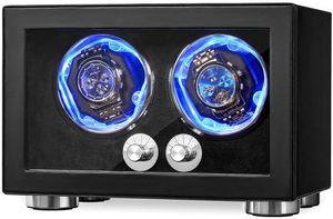 lot 2567 image: Watch Winder for Automatic Watches, Double Watch Winder with LED and 4 Rotating Modes, Automatic Watch Winder Super Quiet Motor, Watch Winder Box with Adapter for Men Women Boyfriend Dad