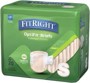 lot 8818 image: OptiFit Extra Adult Briefs  Small (20 Count)
