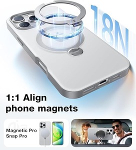lot 8824 image: TORRAS 360° Spin Magnetic Stand Case  iPhone 16 Pro Max (Grey)