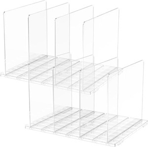 lot 8825 image: 2-Pack Clear Adjustable Purse & Handbag Organizer