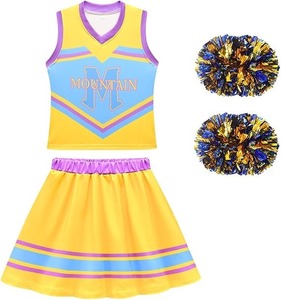 lot 8828 image: Girls Zombie Yellow Cheerleader Costume (Ages 412)