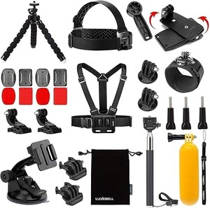lot 8841 image: 14-in-1 Action Camera Accessories Kit for GoPro Hero 121110987, AKASO, & SJCAM