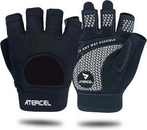 lot 8863 image: Full Palm Protection Weight Lifting Gloves  Lightweight & Breathable Gym Workout Gloves