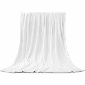 lot 8865 image: Pure White Flannel Throw Blanket  40 x 50 Soft Cozy Fuzzy Blanket for Couch & Bed