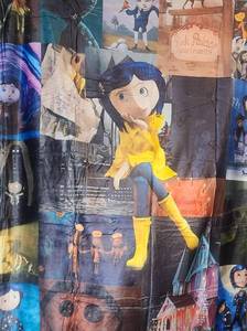 lot 8869 image: Coraline Flannel Throw Blanket  Ultra-Soft 40 x 30 Fleece Gift
