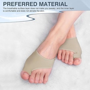 lot 8879 image: 2Pcs Bunion Corrector & Big Toe Straightener  Hallux Valgus Relief Splint with Integrated Pads  Breathable Day & Night Support Socks for Men & Women (Beige, 1 Pair)