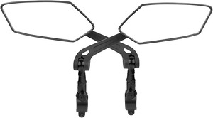 lot 8883 image: 2-Pack Universal Bike Mirrors  360° Adjustable Rear View Handlebar Mirrors  5.9 x 2.6 High-Definition Glass for E-Bikes, Mountain Bikes, and Road Bicycles
