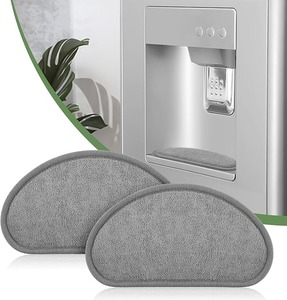 lot 8887 image: 2-Pack Refrigerator Drip Catcher  Ultra-Absorbent Water Dispenser Drip Pads  Universal Soft Fabric Mats for Fridge Trays and Coffee Machines (Black)
