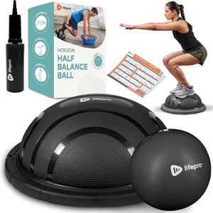 lot 2299 image: Lifepro Half Balance Ball Trainer - Stability Ball for Exercise, Full-Body Workouts, Home Gym, and Physical Therapy - Horizon Balance Ball Half Non-Slip Equipment for Balance Training