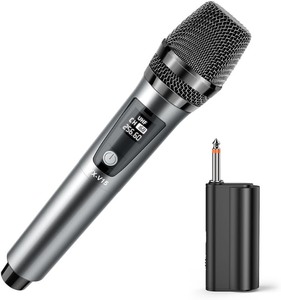 lot 2310 image: JYX Wireless Microphone, Professional UHF Metal Handheld Dynamic Mic System with Rechargeable Receiver 14(6.35mm) Plug, for Amplifier, PA System, Karaoke Singing, Wedding, Party, Speech, Church